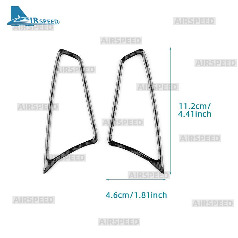Mercedes Benz SLK R171 2004 2005 2006 2007 2008 2009 2010 Gösterge Paneli Yanlarındaki Havalandırma Izgaraları İçin Gerçek Yumuşak Karbon Fiber Kaplama Çıkartması