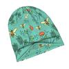 Bees And Flowers Daily Style Knit Hat for Adults, Perfect for Weekend Errands, Quick Meetups, Or Everyday City Wear with a Touch of