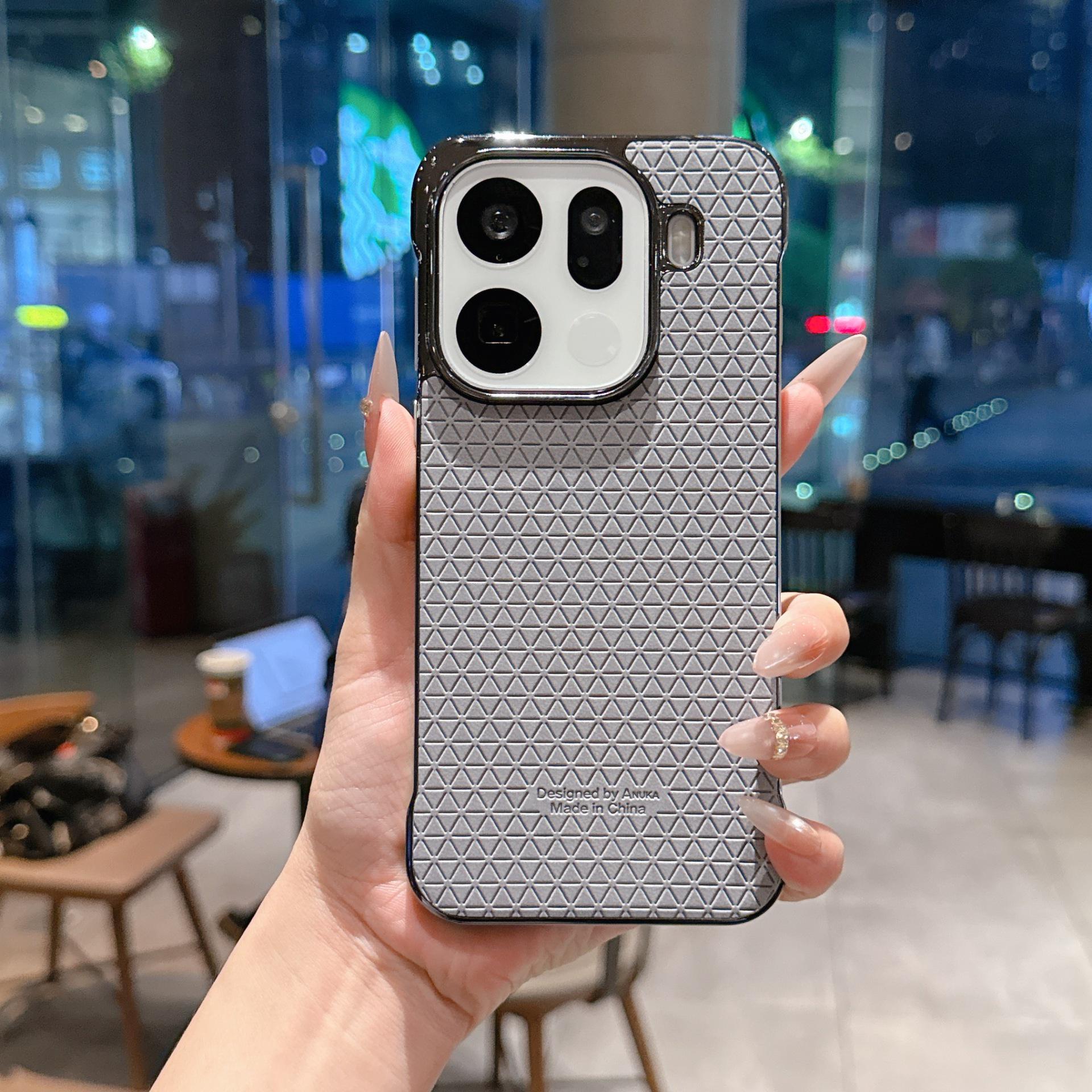 

FIN9PRO Borderless Leather Small Cube Phone Case OPPO Find X9 Pro
