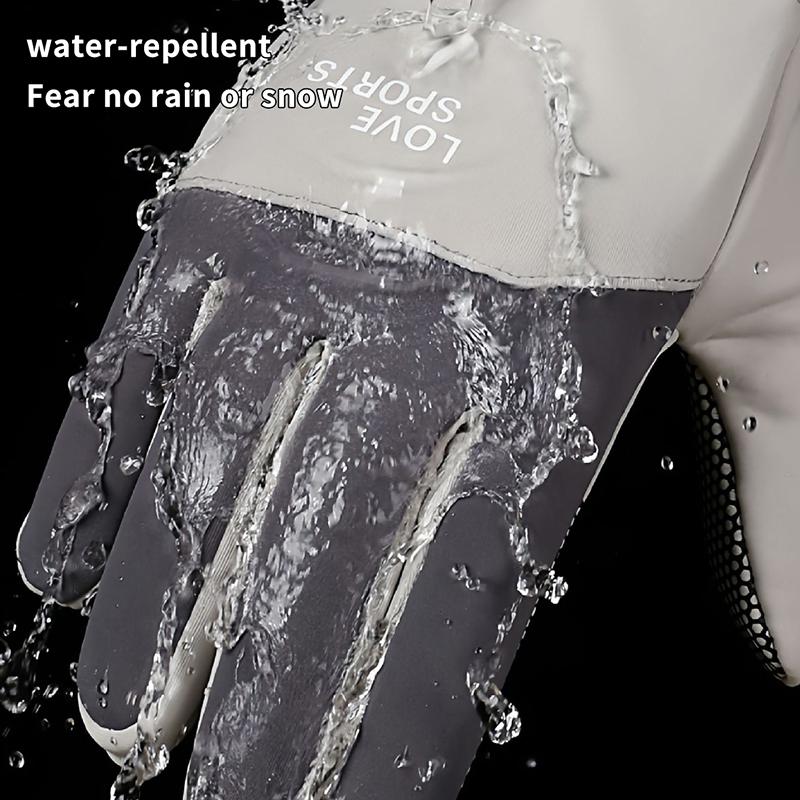 Windproof And Waterproof Outdoor Gloves Touch Screen Thumb And Index Finger Fingertips Warm Gloves For Running Cycling