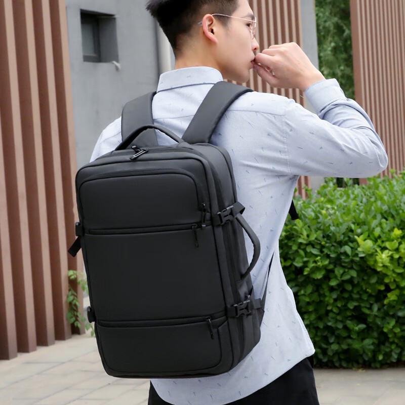 Hufeng Herren Rucksack mit großer Kapazität, USB, wasserabweisend, für Pendler und Laptops