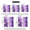 Set Of 2 Violet Butterfly Dance Curtains Purple Floral Semi Transparent Bedroom Office Living Room Decor Curtain With Rod Pocket Polyester Ideal For