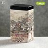 Tin Plate Storage Box Sealed Tea Caddy Small Square Coffee Jar Tea Leaves Container Cans Small Tinplate Spices Storage Boxes