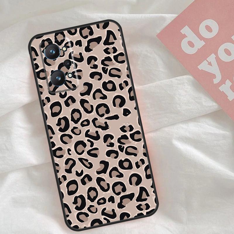 Tan Leopard Case For Realme GT7 Pro GT6 C75 C65 C67 C61 C53 C55 C51 C35 C63 C71 15 11 12 13 14 Pro Plus