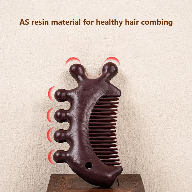 

2Pcs Massage Comb Head Massager Sandalwood Comb Whale Comb Scalp Scraping Massager Body Massage Tool For Hair Treatment