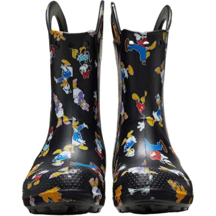 Crocs Mickey Friends Versatile Comfortable Durable Waterproof Kids Boots Kids boots Black 210889-90H
