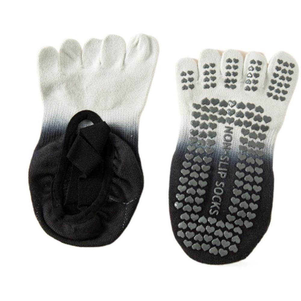 1 Paar Rutschfeste Zehensocken für Yoga mit Überkreuzband Fünf-Zehen-Sportsocken Tanz