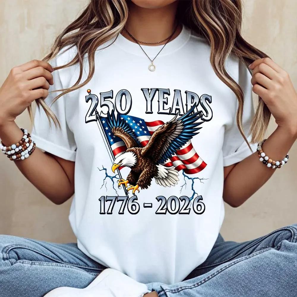 Memorial Day T-shirt American Eagle Independence Day 250 Years 1776 2026 T-Shirt M