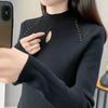 Sweater for Women Autumn Winter Thickened  Warm Knitted Stretchy Long Sleeve Oversize Tops