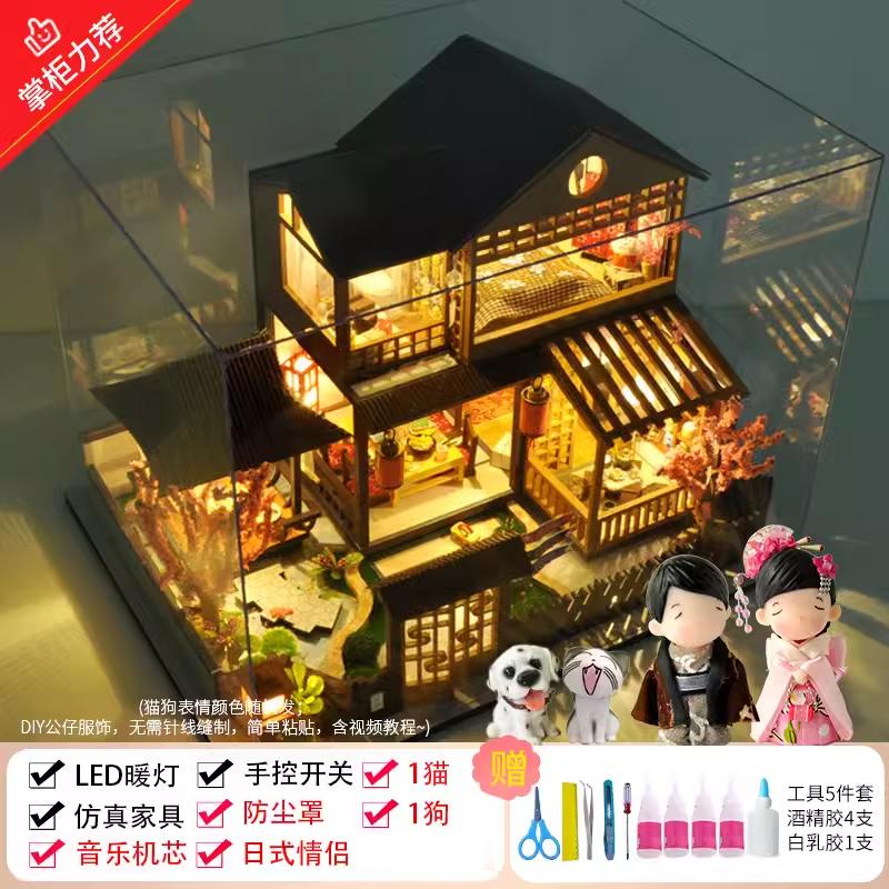 Handmade Villa Assembly Model, Architectural Creative Toy for Adults, Birthday Gift for DIY Model Builders