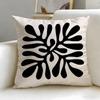 Classic Pattern Modern Flowers Cushion Cover Soft  EasyWash Pillow Case  Versatile for Couch Bed Travel and Office