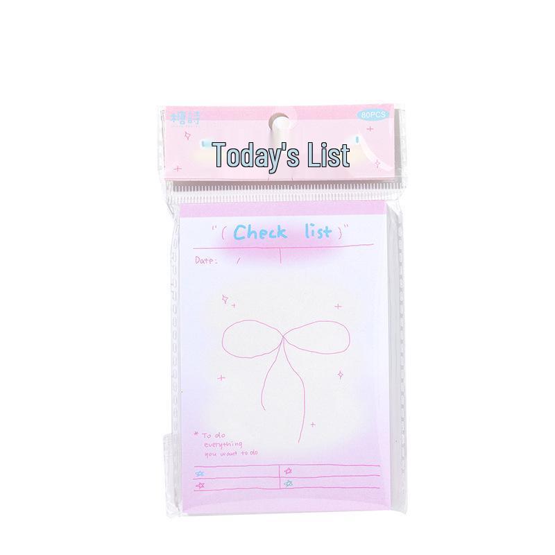 Korean Style Cute Diary Sticky Notes Line Recording Book - Reminder and Message Pad