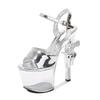 Fashion 17.5cm Super High Heel Sandals Sexy Waterproof Shallow Mouth Thin Heel Back Hollow Pole Dance Stripper Sandals 35-43 NEW