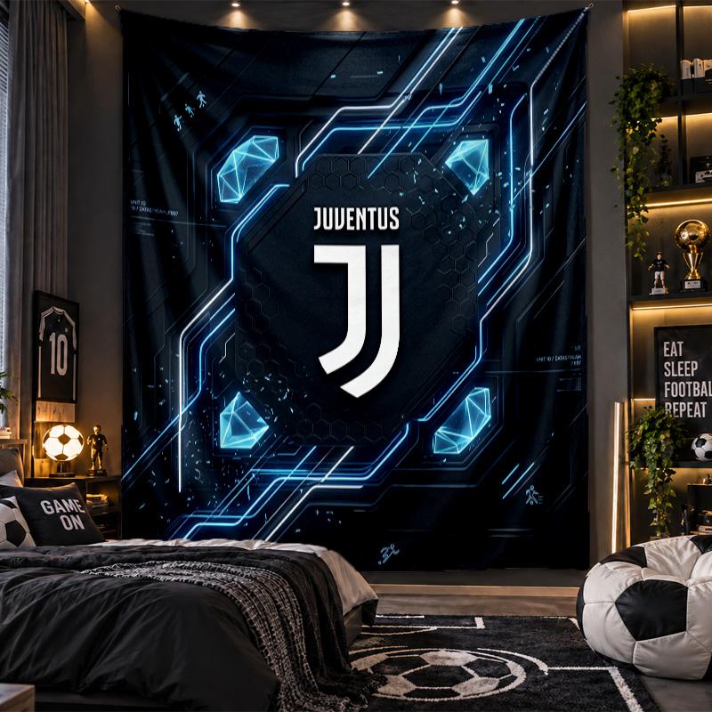 Arazzo da Appendere a Parete Tessuto Stampato Juventus FC per Soggiorno Camera da Letto Decorazione per la Casa