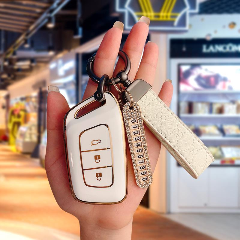 Neuer Baojun RC6/RM5/RS5/RS3 TPU Schlüsselanhänger - Autoschlüsselhülle mit Schnalle