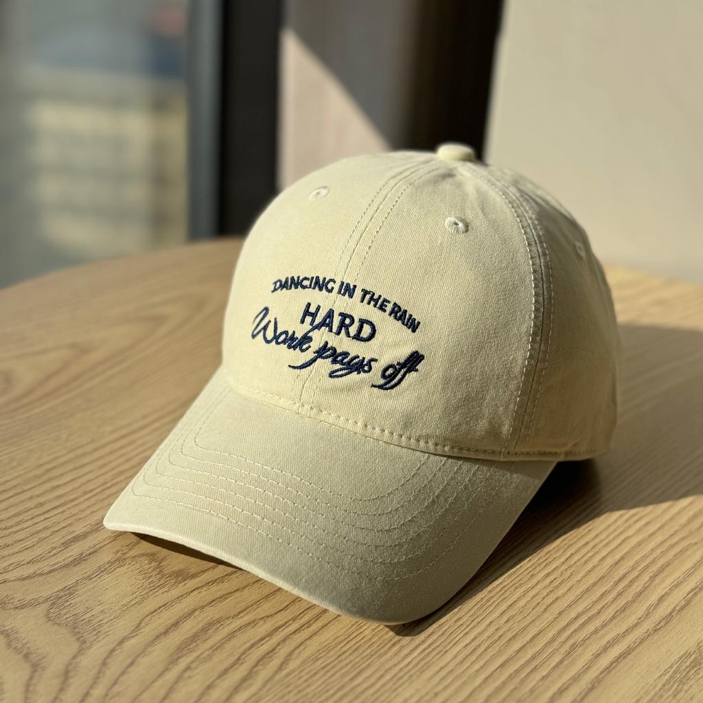 Spring and summer new fashion embroidered letter soft-top baseball cap, face-slimming duckbill cap for men, outdoor couple's sun hat