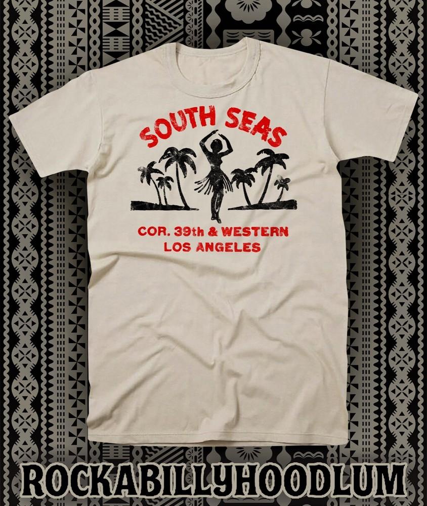 

Retro Tiki Art Tee T Shirt Bar Mug Restaurant South Seas Los Angeles CA Hula Unisex T-Shirt XXXXL
