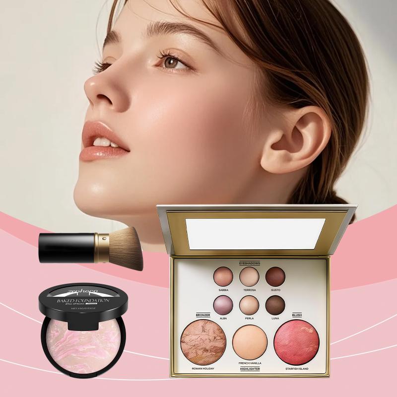 Makeup Tray Set Multifunctional Beauty Tools Kit with Stage Light for Portable Nude Makeup Touchup