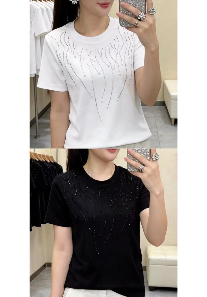 2026 Summer Knit Top for Middle-aged & Elderly Women - Loose, Short-sleeved T-shirt