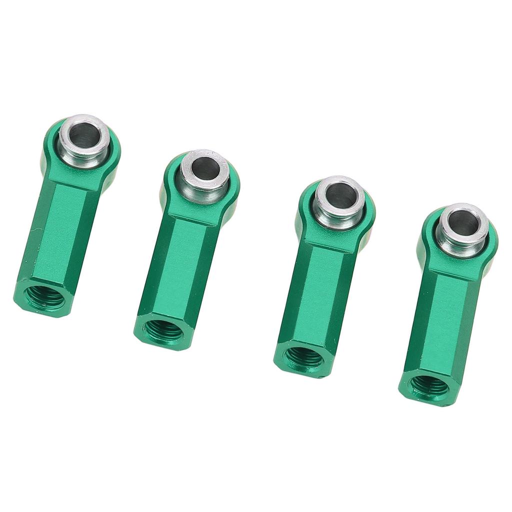 4 Pcs RC Link Rod End M4 Thread CW 7mm High Strength Alloy Ball Joint Head for 110 Model Car Green