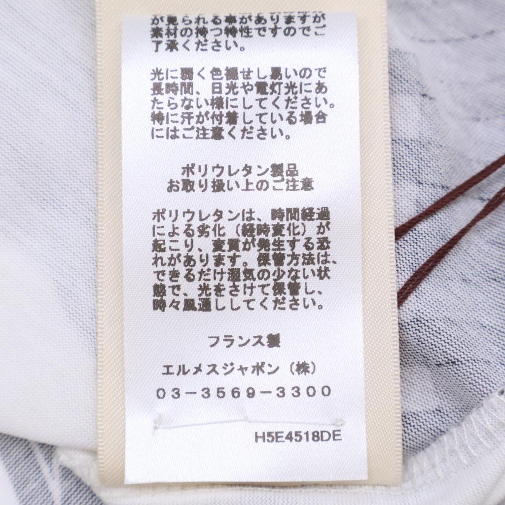 HERMES [New/Domestic Regular/25 Years Made] 5E4518DE Coaching Remix T-shirt dress 36 White / blackUsed