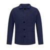 Men's Casual And Trendy British-style Solid-color Warm Cardigan Sweater, Men's Long-sleeved Button-up Stand-up Collar Sweater
