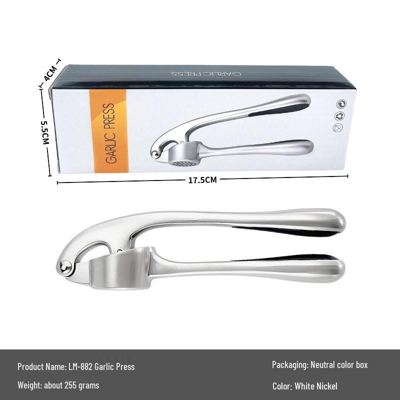 Multifunctional Zinc Alloy Garlic Press & Mortar for Home Use