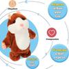 Talking Hamster Repeats What You Say Walking Guinea Pig Electric Interactive Animated Toy Speaking Plush Buddy Gift for Toddlers Birthday, 8'