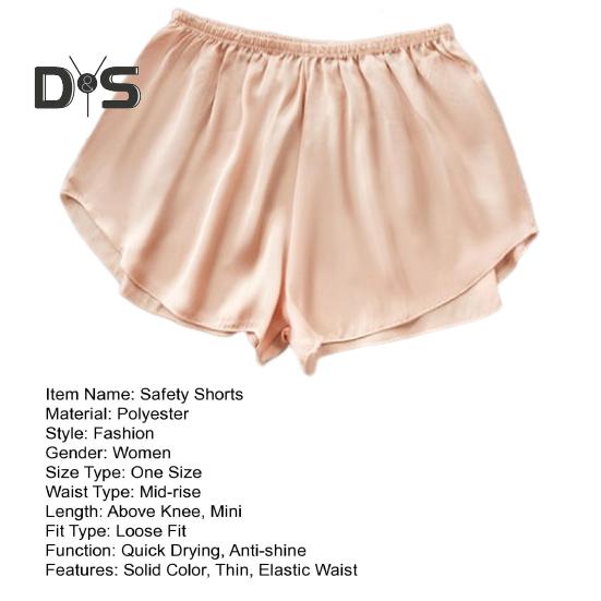 Ice Silk Seamless Safety Underwear Women Summer Cienkie szorty Jednolity kolor Luźne szorty bezpieczeństwa Codzienne noszenie