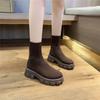 Platform Round Toe Woman Short Shoes Spring Autumn Sock Ankle Boots for Women on Offer Elegant New in High Quality Booties Sale