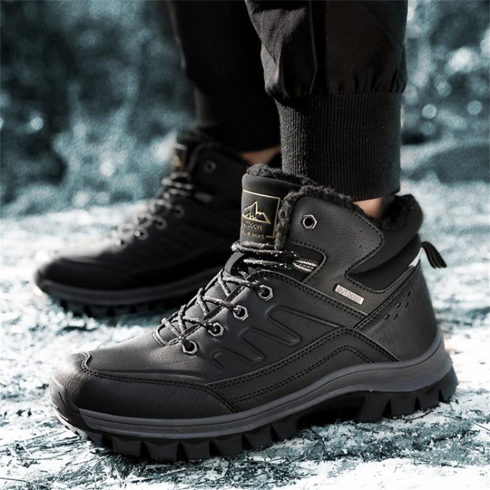 Invierno 40-46 Botas de nieve para hombres Botas de nieve impermeables  Pelaje cálido Botines de lluvia al aire libre Botas altas antideslizantes  Botines Zapatos de senderismo comprar a buen precio — entrega
