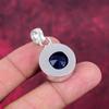 Blue Sapphire Pendant, Handmade Gemstone Pendant, 925 Solid Sterling Silver Pendant Antique Jewelry, For Engagement Gift
