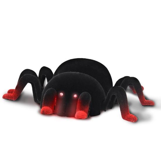 Electric Remote Control Spider Toy with LED Eyes USB Rechargeable RC Wall Crawler Spider Toddlers Wall Climbing Animal Prank Toy