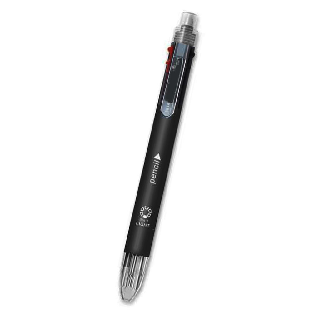 Multifunctional Ballpoint Pen with Mechanical Pencil 5 Color-in-1 Ballpoint Pen Retractable Ballpoint Pen for Student