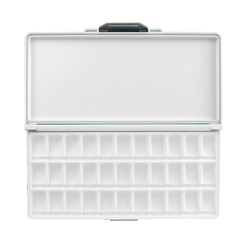 Multifunctional Watercolor Palette: 33/18 Grid Foldable Mixing Box with Flip-Top for Gouache Paints