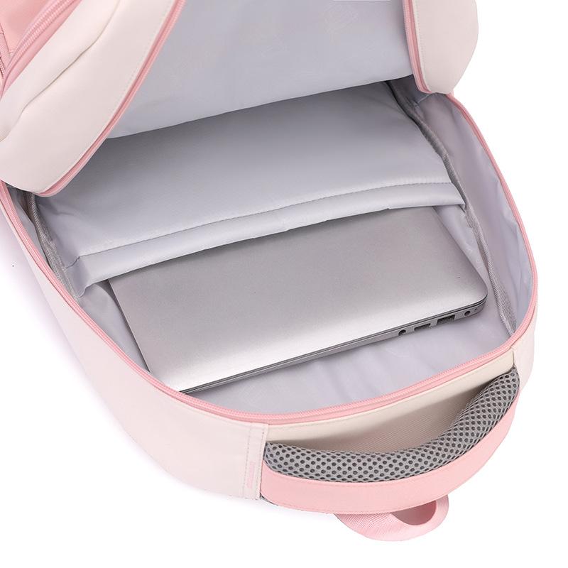Trendy Lightweight High School Student Girls Schoolbag Large Capacity Burden Reduction Waterproof Backpack Primary School Students Grades 5-6 Book Bag