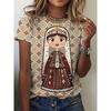 3D Printed Fashion Women's T-Shirt Summer Breathable Versatile