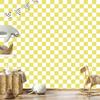 Checkerboard Wallpaper White, Yellow and Cream for Living Room and Bedroom 50x1000