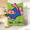 Cartoon style C-Cartoon Cute Animals Throw Lightweight 240g Flannel Blanket Soft Skin-friendly for Summer Cooling