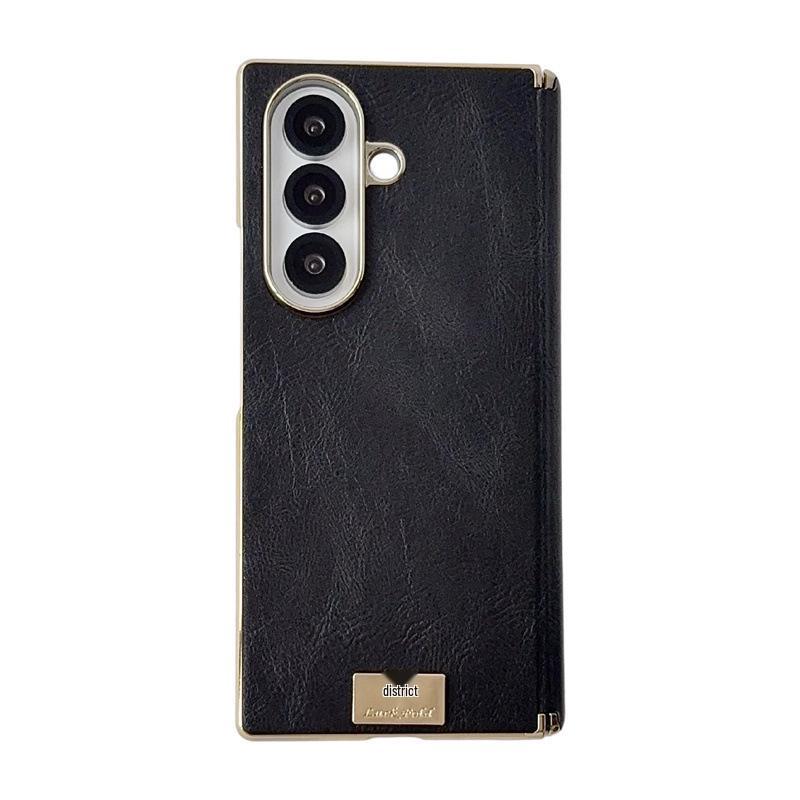 Samsung Z Fold7/6/5 Leather Drop-proof Protective Phone Case with Foldable Screen Hinge.