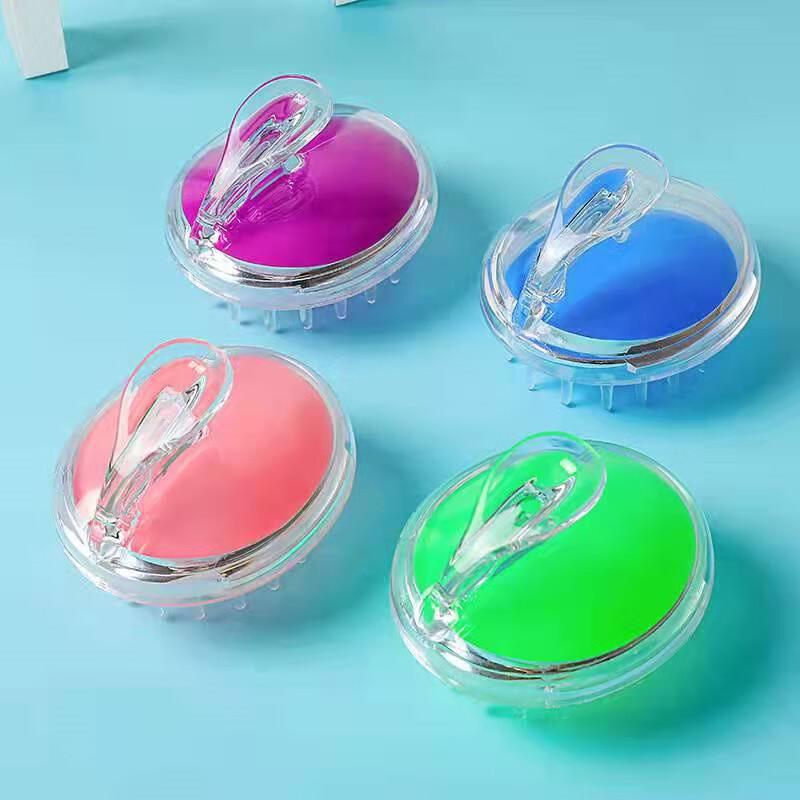 Silingfei Crystal Clear Silicone Scalp Massager Shampoo Brush