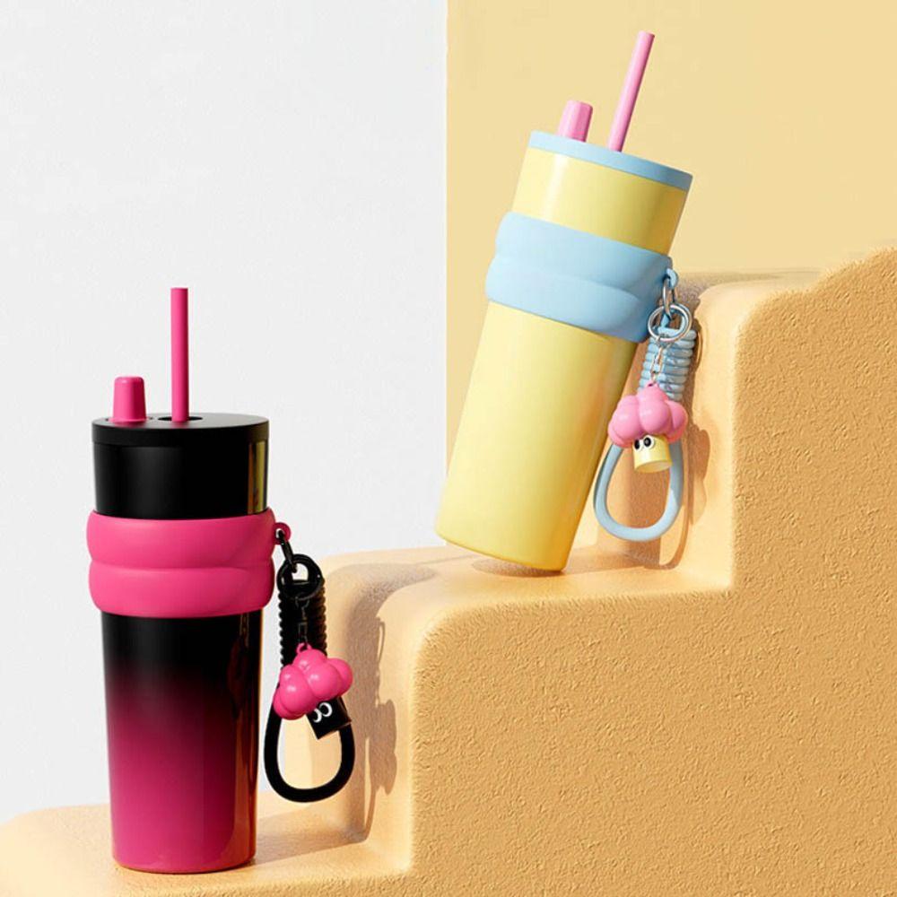 316 Stainless Steel Insulated Cup Bow Thermal Water Bottle Vacuum Cup  for Student Children