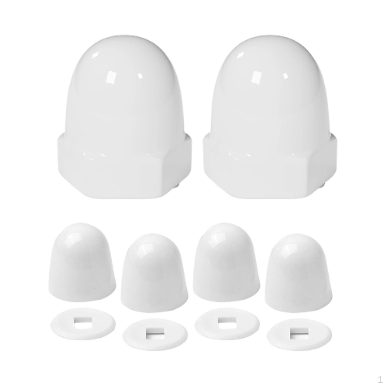 

Bathroom Accessories with Toilet Bolt Covers in Ceramic White Set