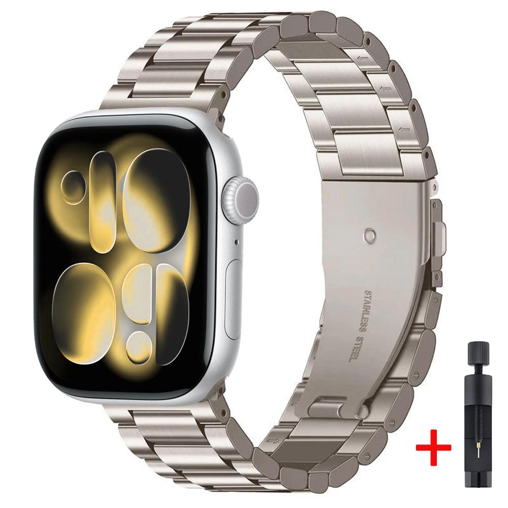 Metallarmband für Apple Watch Strap 46mm 42mm 45mm 44mm 40 41mm Ultra 3 2 1 49mm Modearmband iWatch Serie 11 10 9 8 7 6 5 SE3