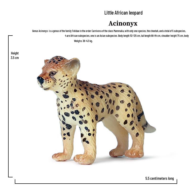 Wild Animal Figurine Set: Jaguar, Cheetah, African Leopard for Kids