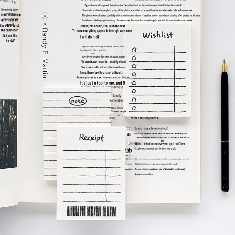 Minimalist Fresh Style Portable Notepad: 50-Sheet To-Do List Memo