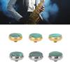 3 Pcs Trumpet Valve Cap Embedded Green Standard Metal Finger Button Trumpet Valve Replacement Parts