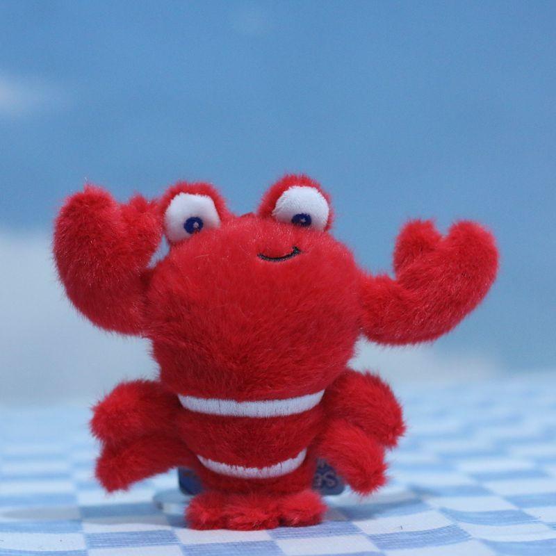 Adorable Ocean Animal Plush Toy Keychain Featuring Soft Shark Crab And Octopus Designs