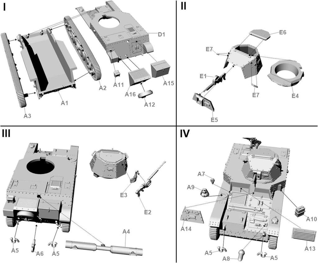 FTF Francez Renault AMR35 ZT1a Tanc de Recunoaștere Model de Plastic PF72097 1/72 (Rezervor)