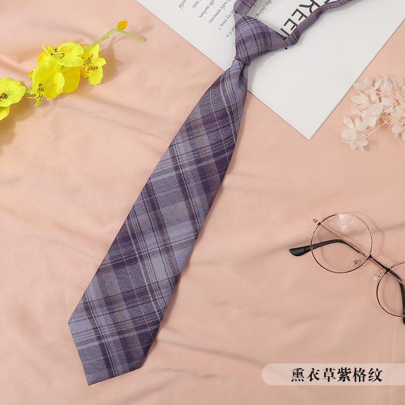 Japanese Plaid Black Bow Tie Collar Rope Women'S Necktie College Wind Streamer Jk Bow Shirt Ins Sailor Suit